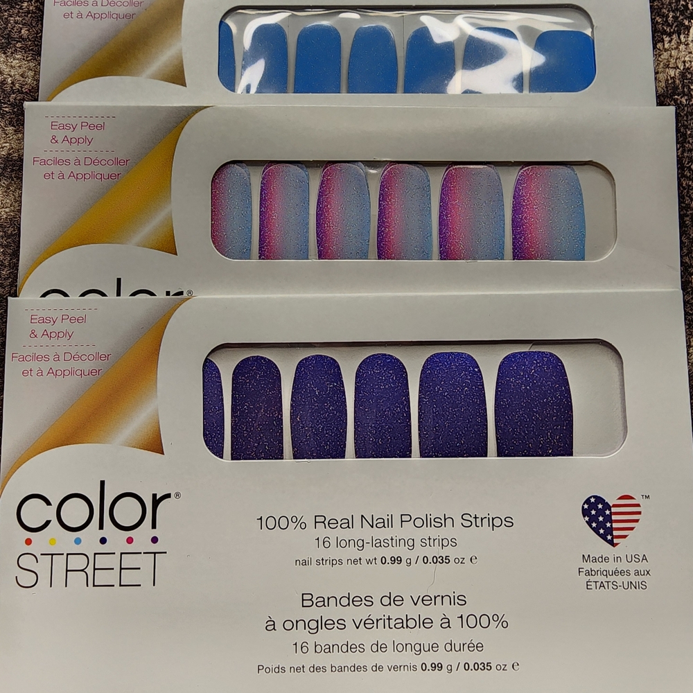 Color Street Vibrant Blue Nail Strips